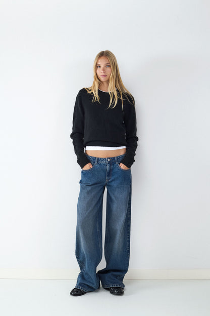 JEANS WIDE LEG TIRO BAJO