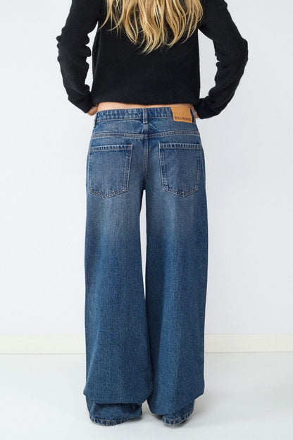 JEANS WIDE LEG TIRO BAJO