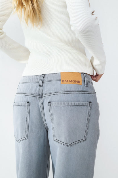 JEANS WIDE LEG TIRO BAJO