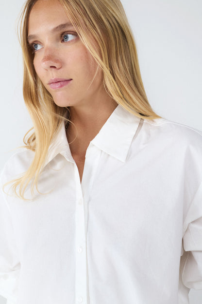Camisa popelín asimétrica