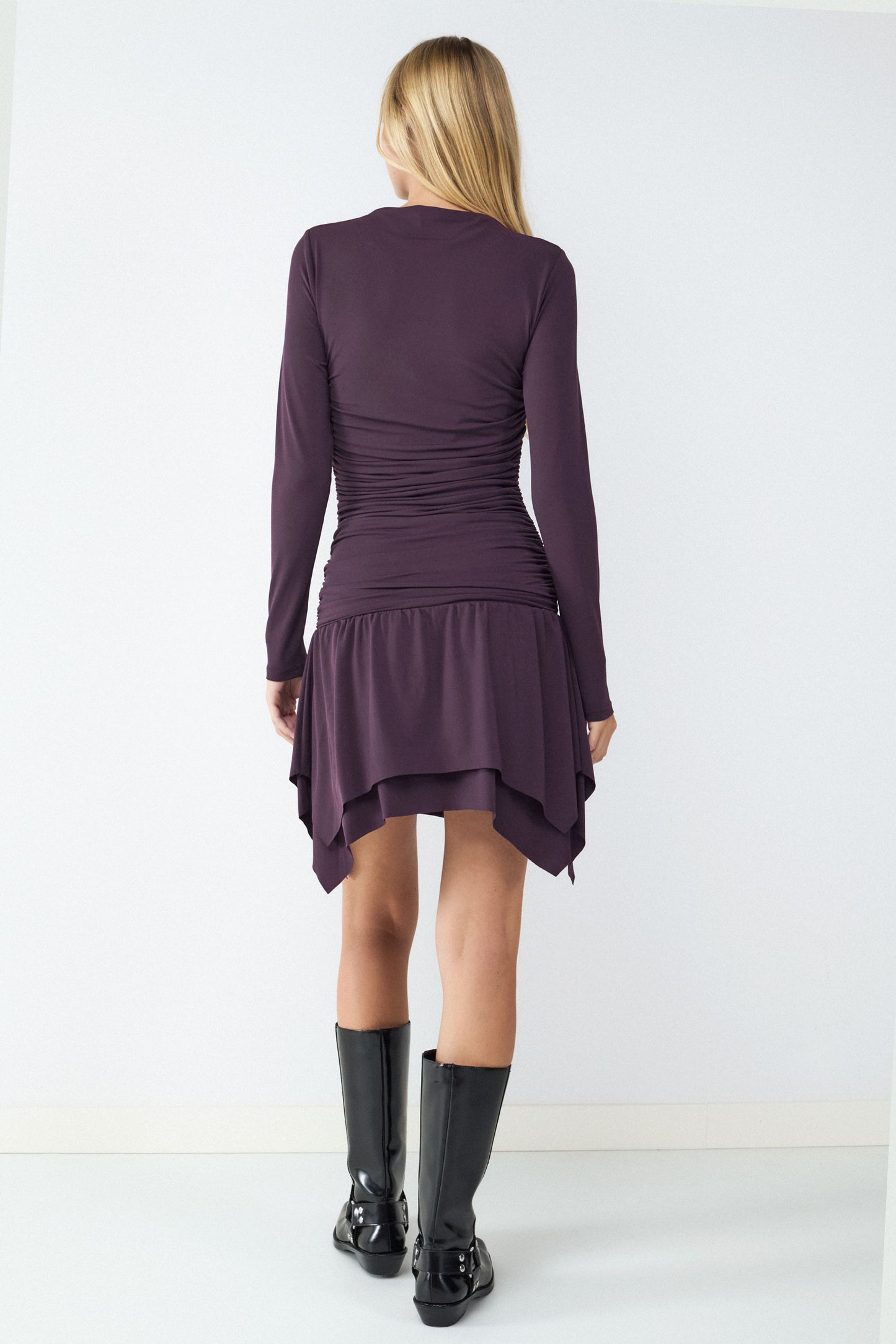 Vestido midi drapeado