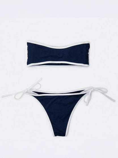 SET Bikini bandeau contraste