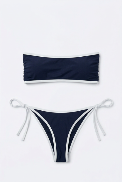 SET Bikini bandeau contraste
