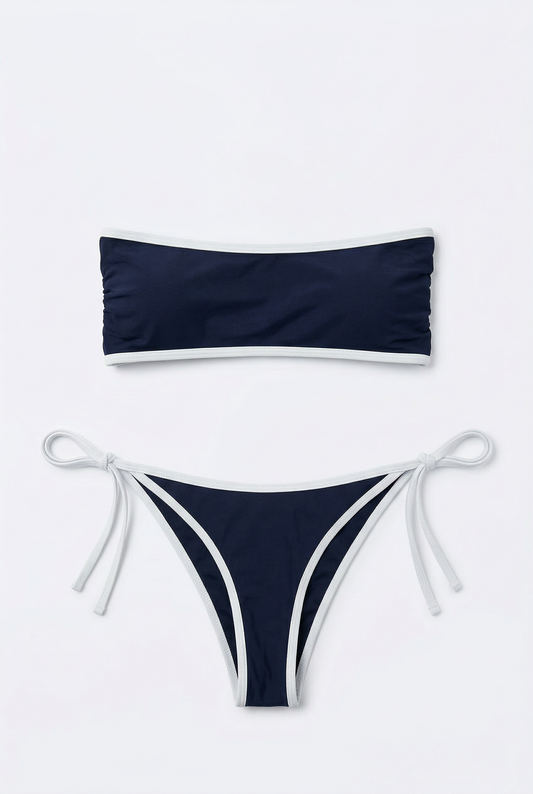 SET Bikini bandeau contraste