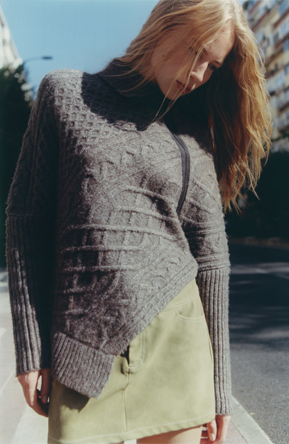 JERSEY PUNTO TRENZADO CREMALLERA