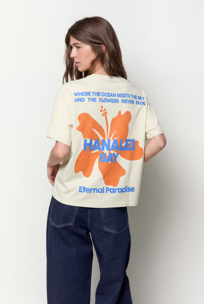 Camiseta gáfico flor hibiscus