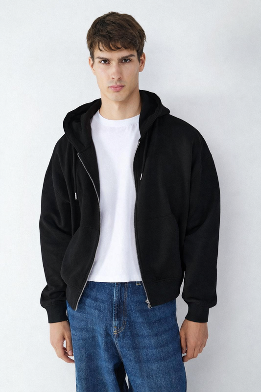 Hooded Sweatshirt with Zipper