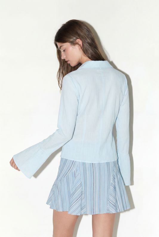 BLUE STRIPED SKIRT