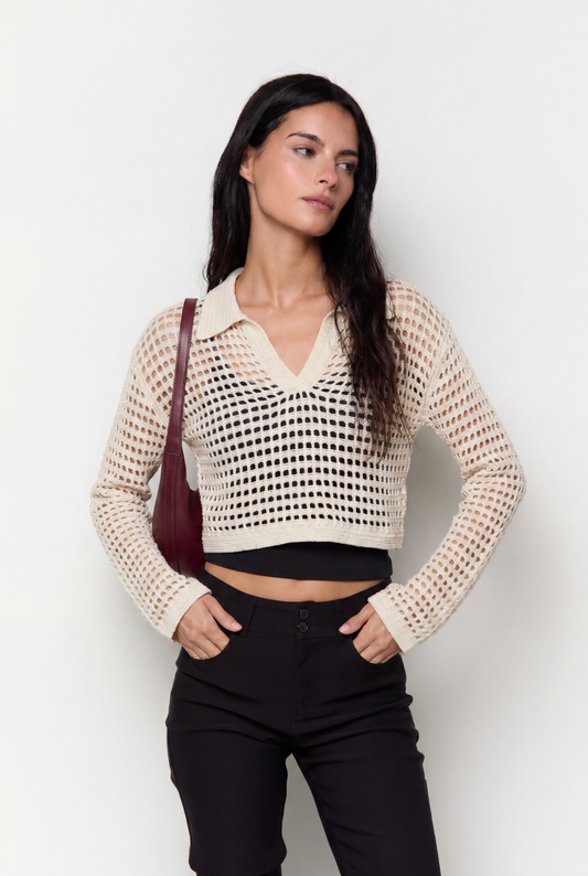 Openwork sweater