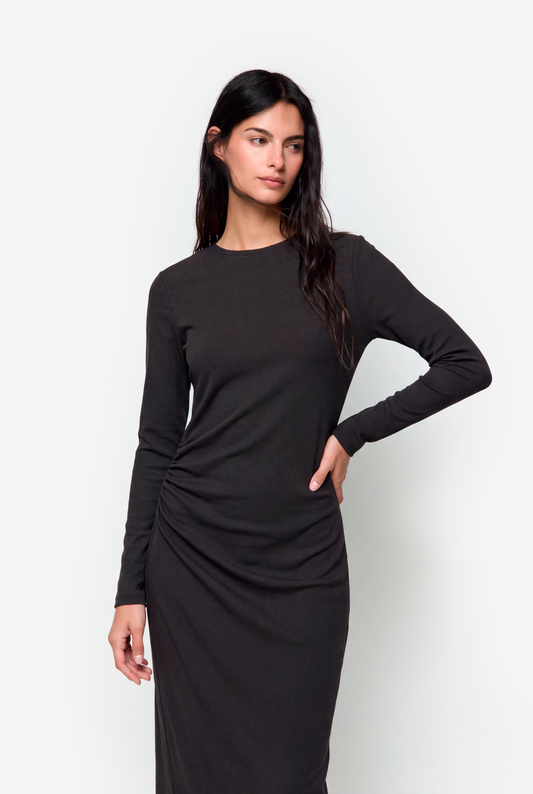 VESTIDO MIDI DRAPEADO