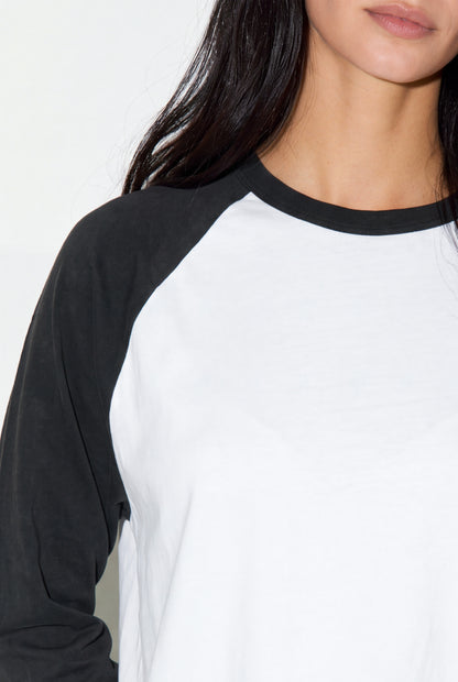 Raglan Contrast T-Shirt - Jet Black