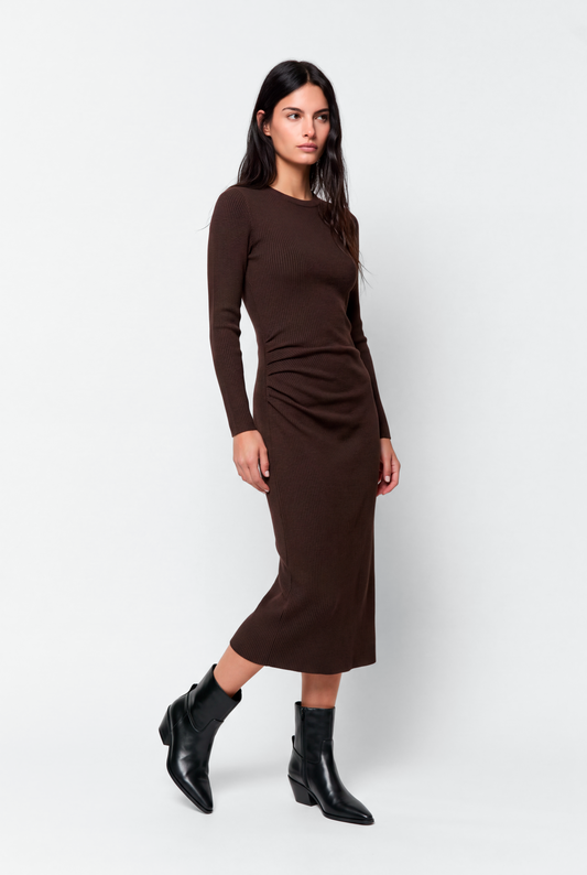 VESTIDO MIDI DRAPEADO