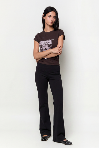 Pantalón flare elástico