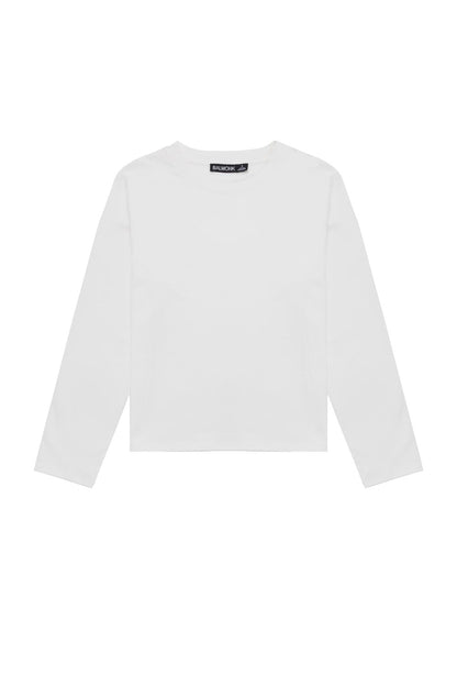 CAMISETA BÁSICA REGULAR MANGA LARGA ALGODÓN