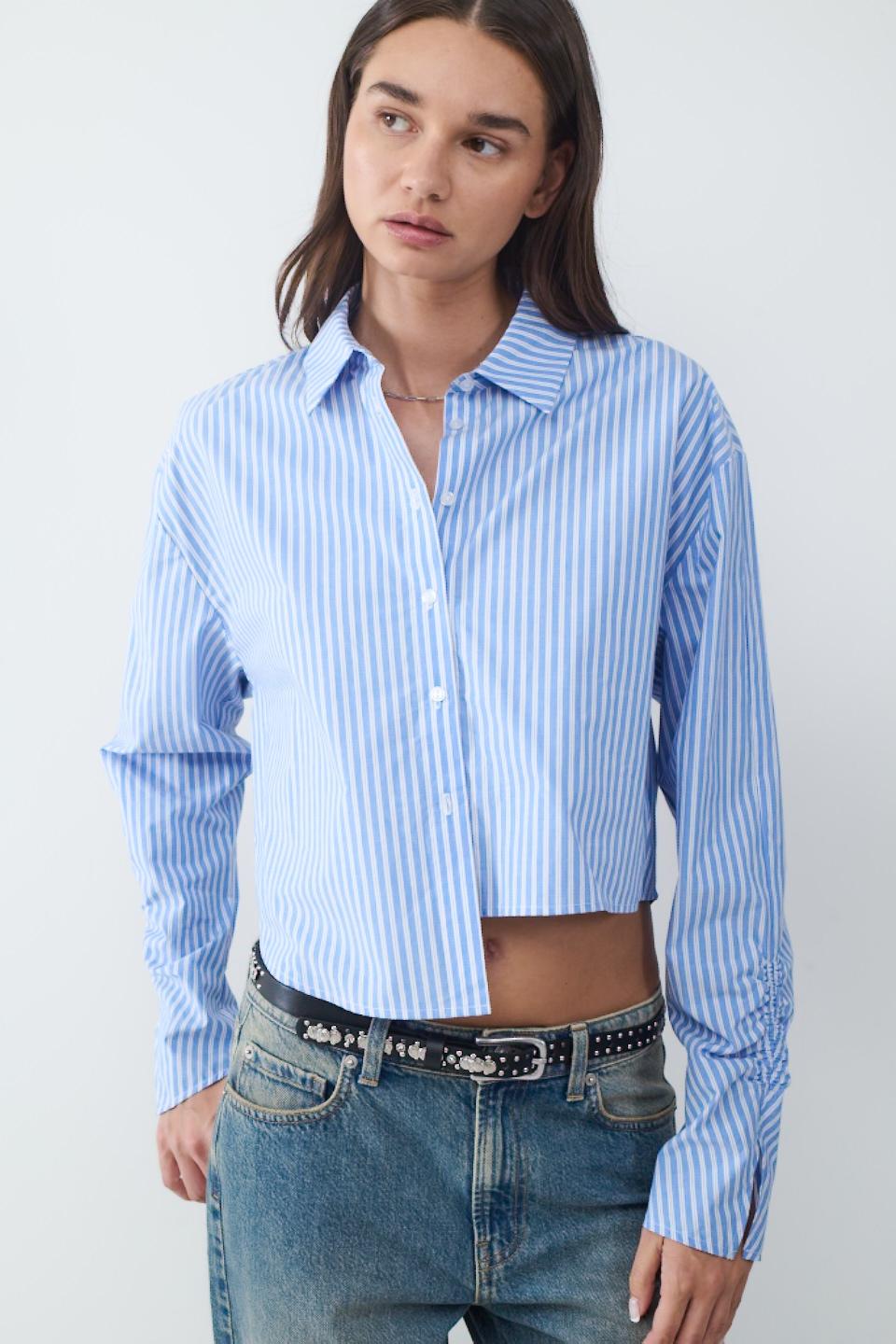 Camisa asimétrica rayas