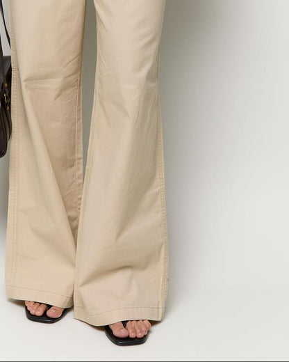 Pantalón wide leg de algodón