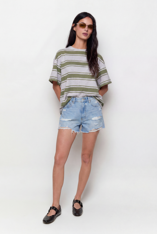 Shorts Denim Tiro alto