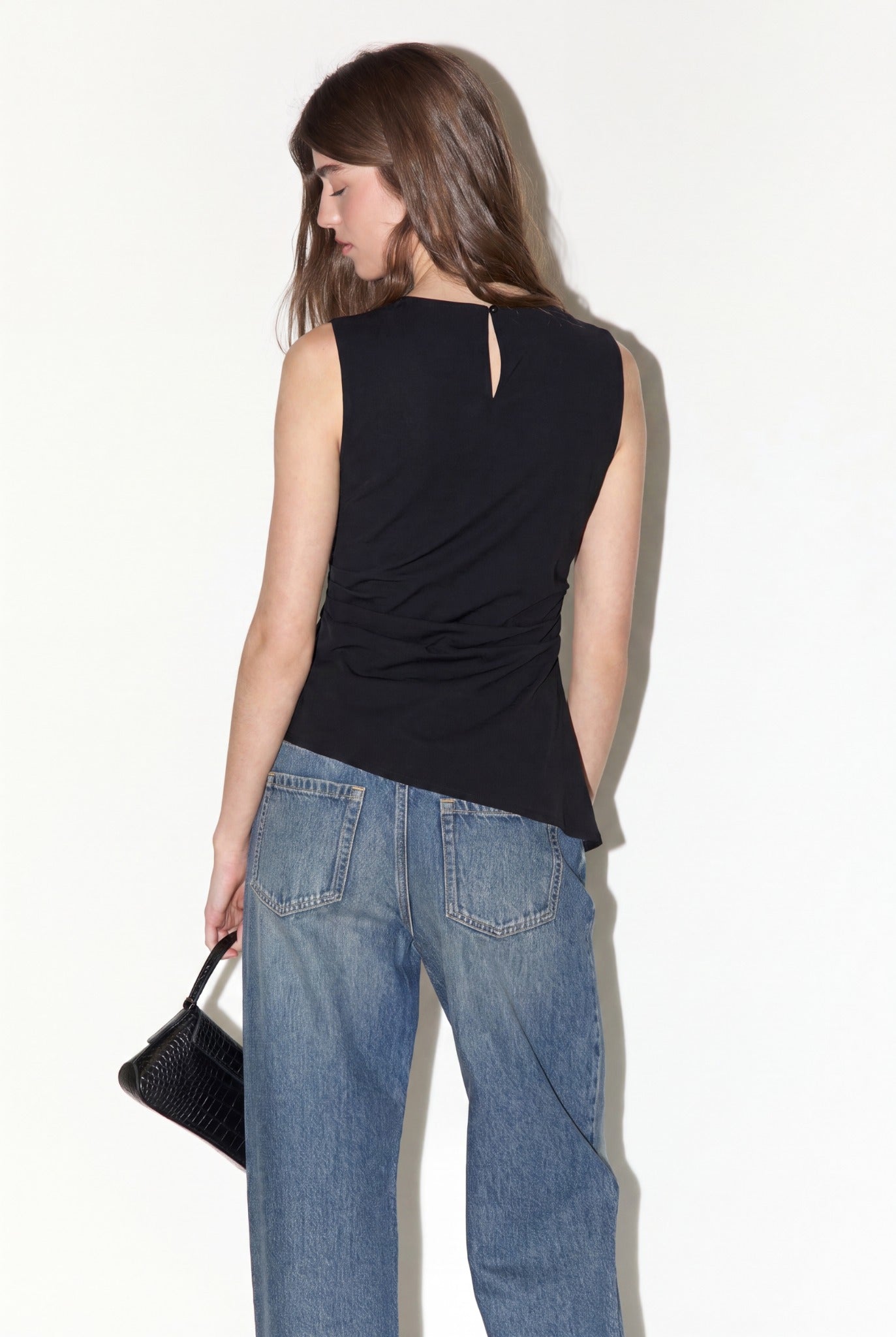 Poplin sleeveless top