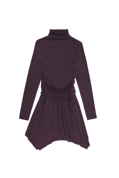 Vestido midi drapeado