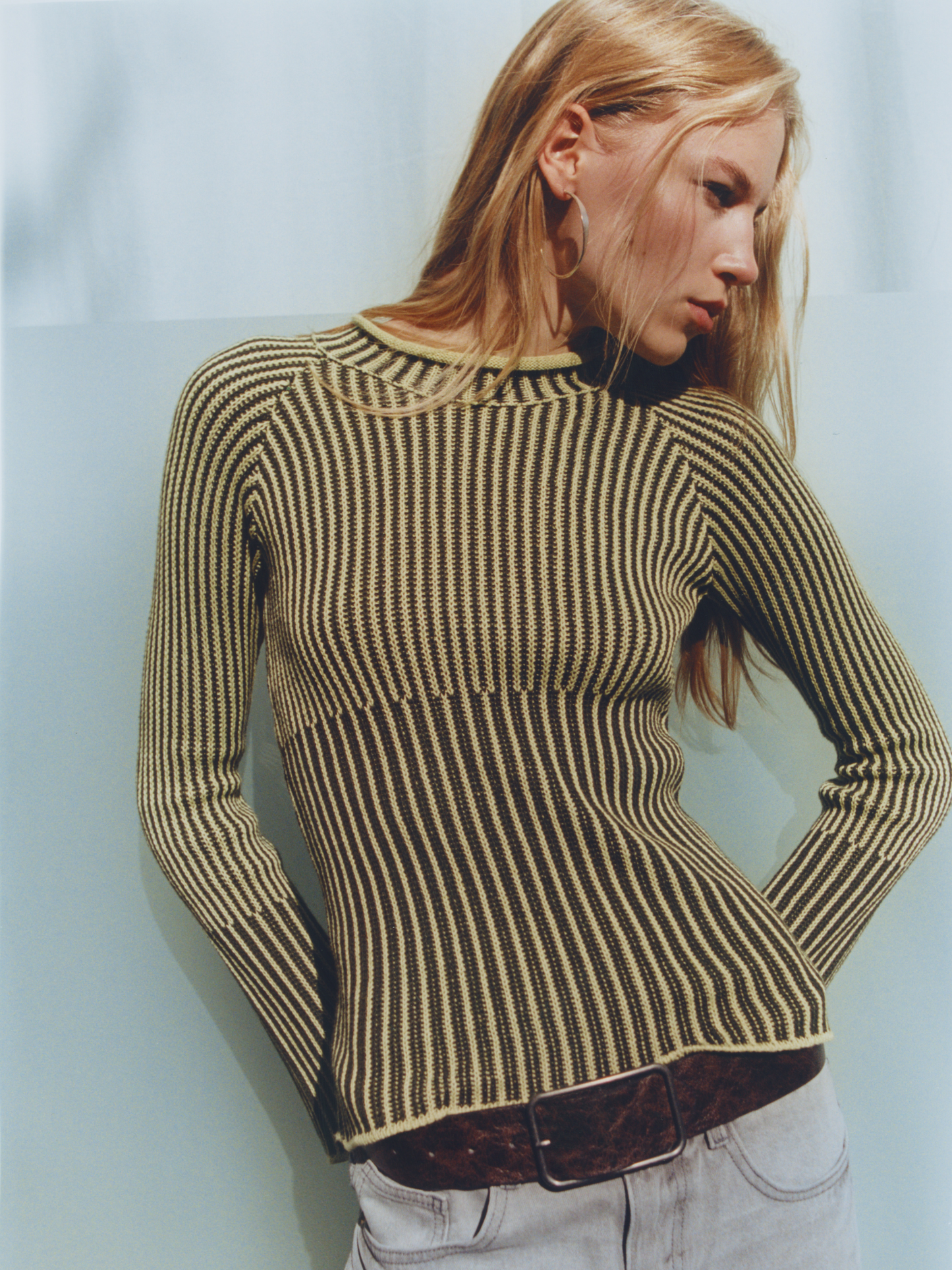 Jersey de punto color contraste