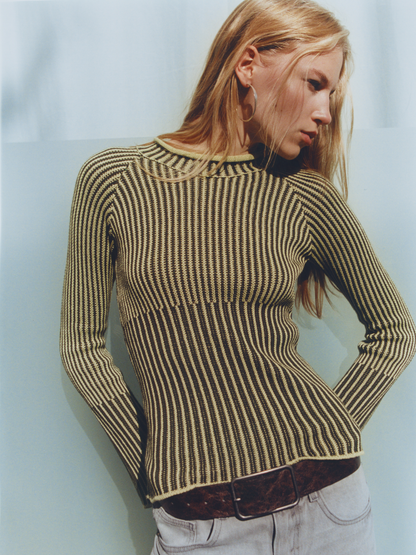 Jersey de punto color contraste