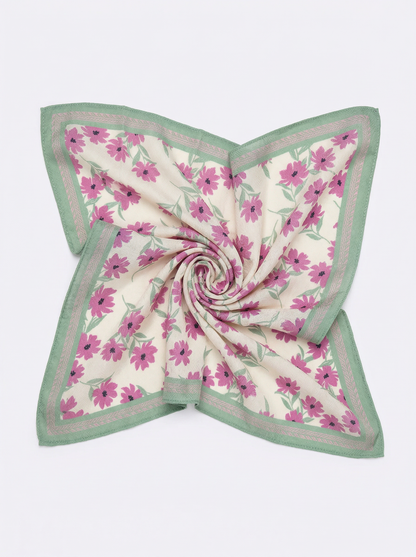 SATIN FLORAL SCARF