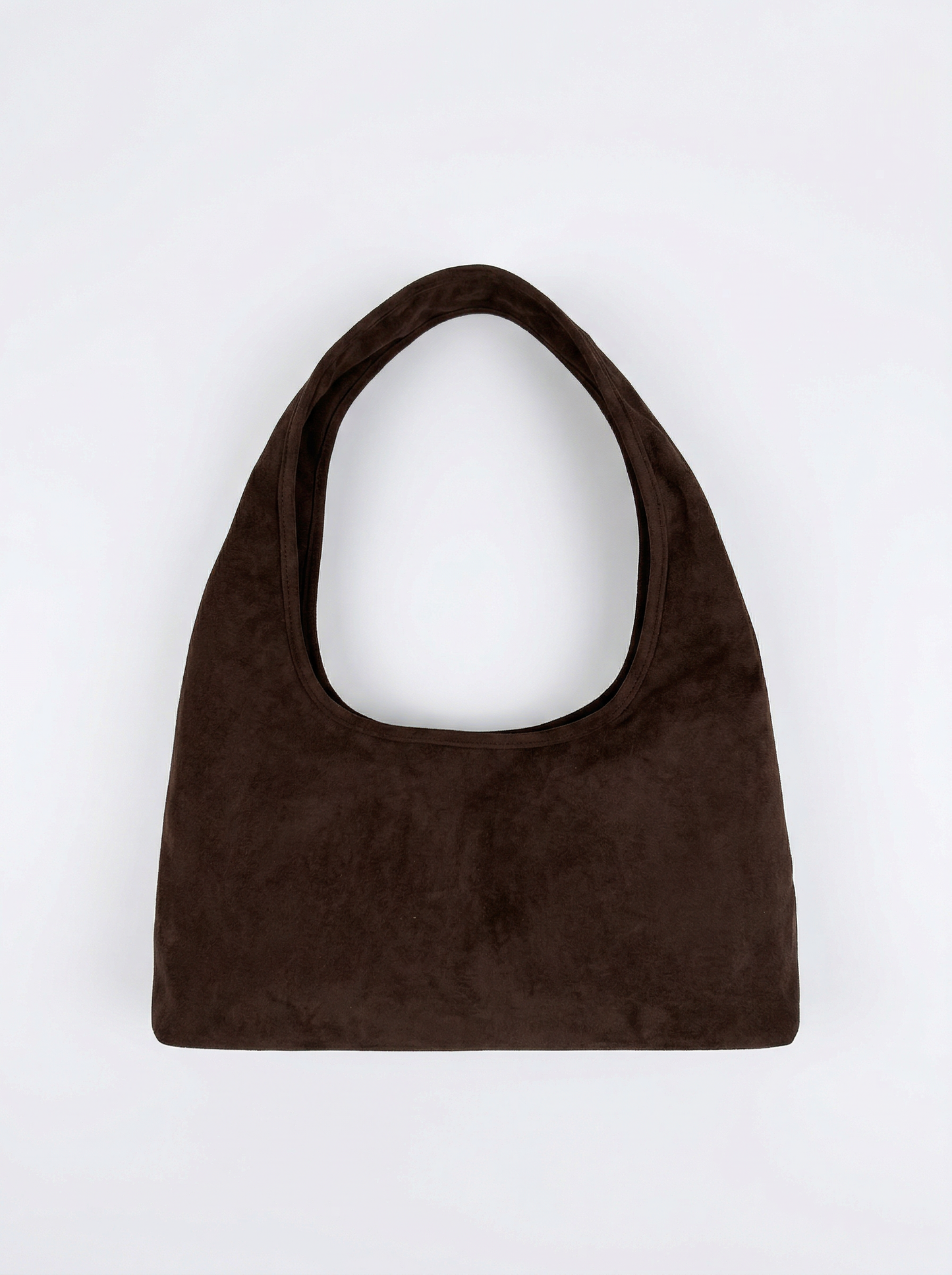 Faux suede shoulder bag