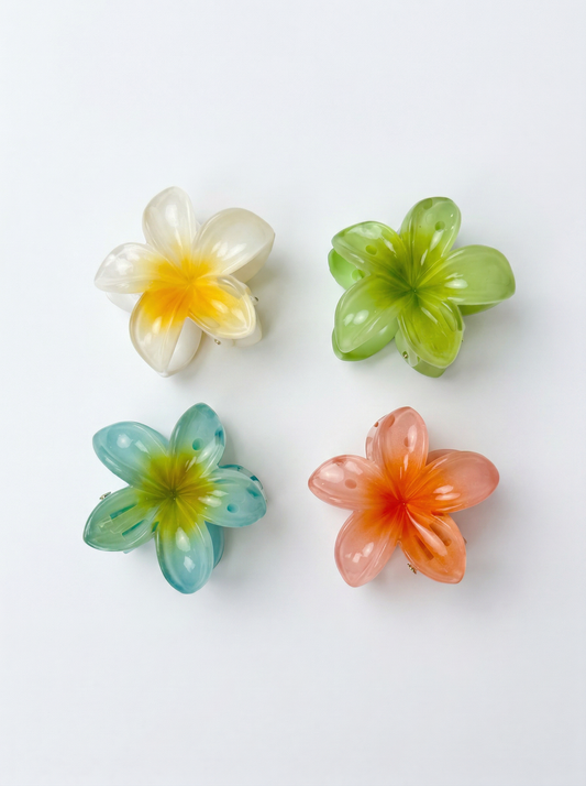 MINI FLOWER CLAW CLIP SET COLORS