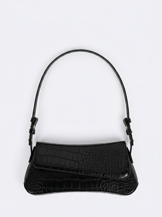 BOLSO BAGUETTE EFECTO COCODRILO