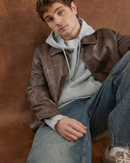 Cazadora efecto piel