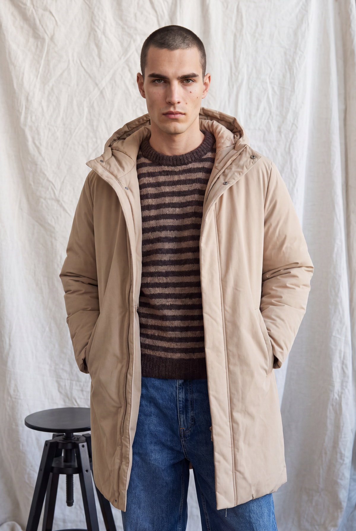 Parka acolchada capucha