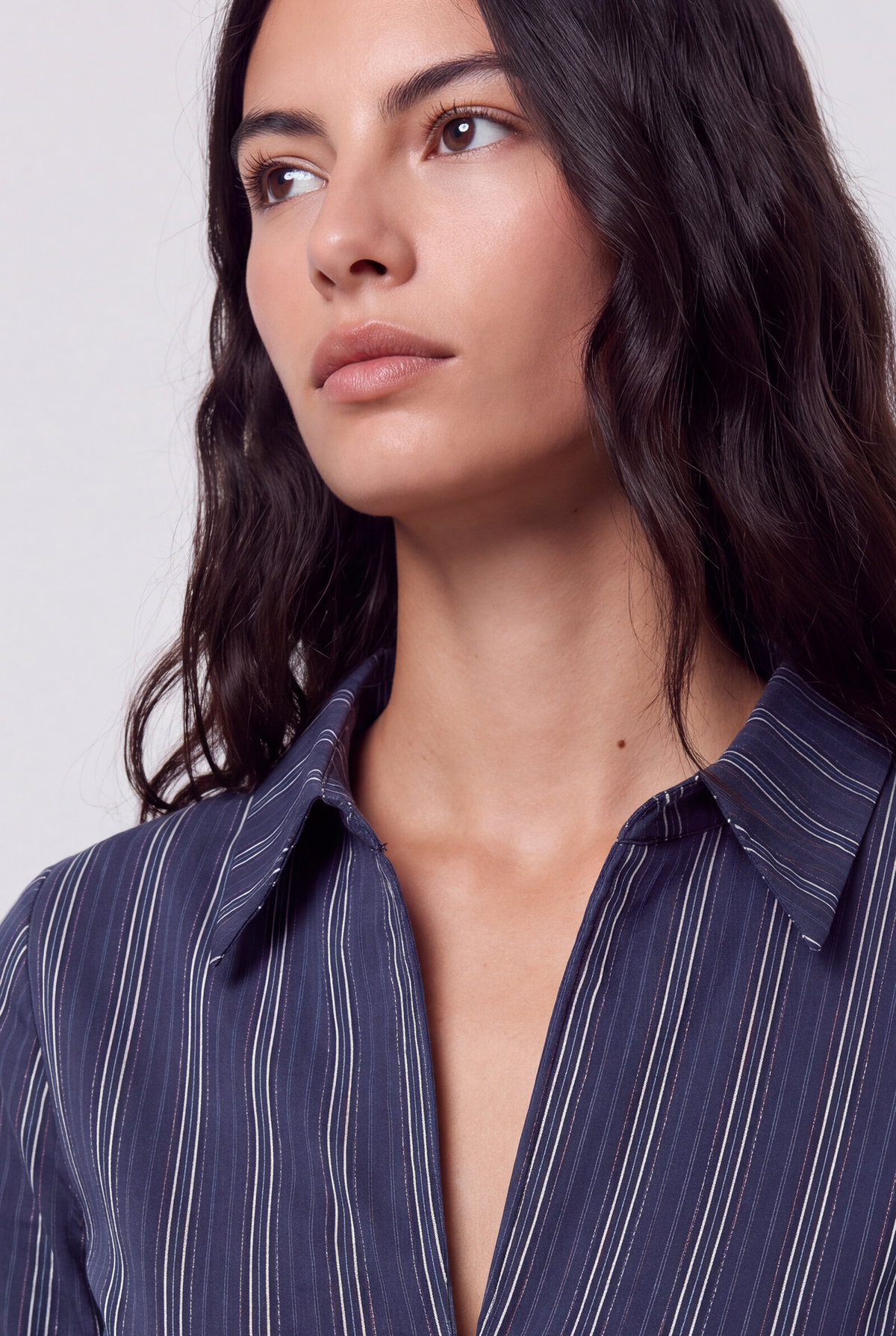 Camisa popelín entallada frunces