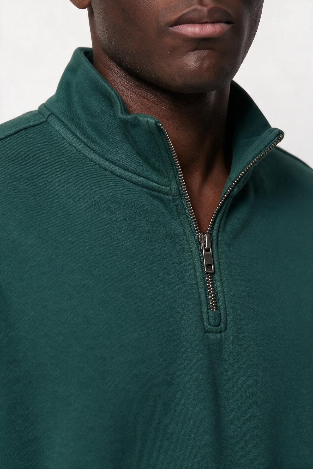 Sudadera washed cuello cremallera