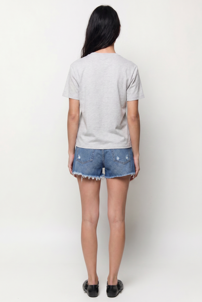 Shorts Denim Tiro alto