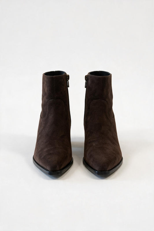 Western heeled ankle boot