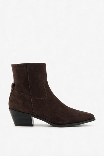 Western heeled ankle boot