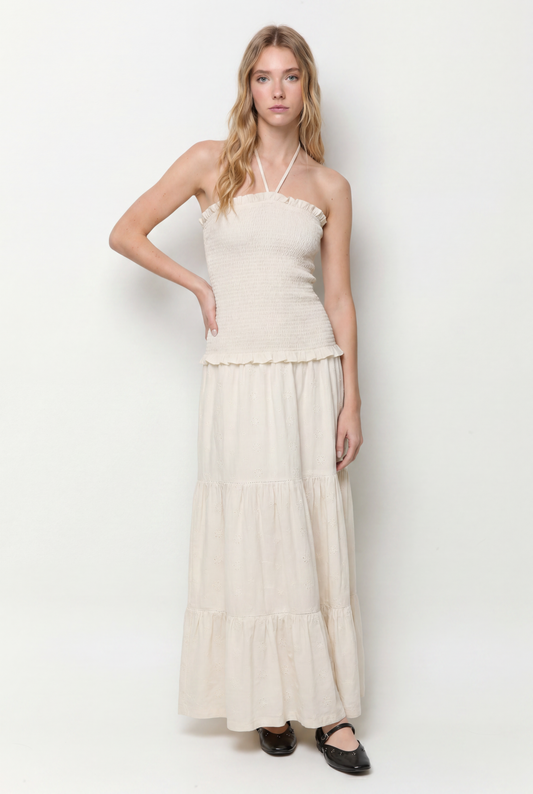 Vestido largo flores