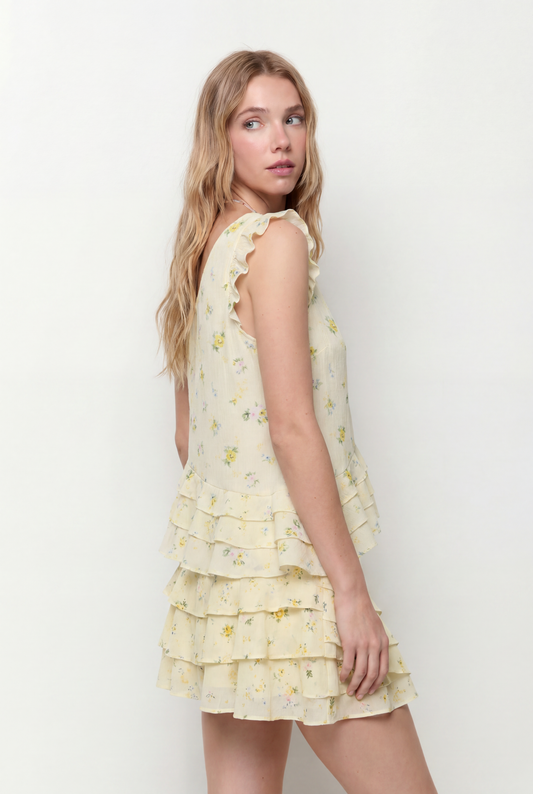 Floral mini skirt