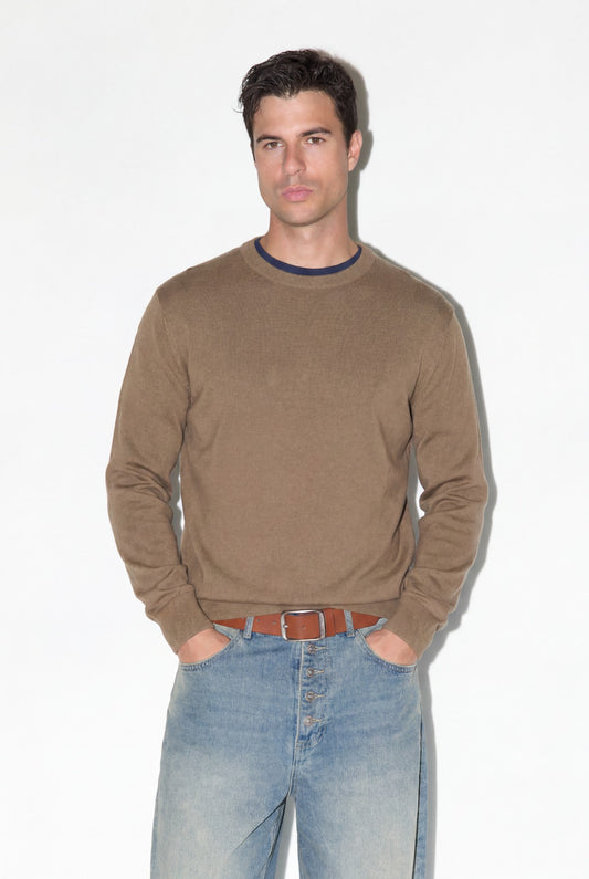 Fine Knit Round Neck Jumper