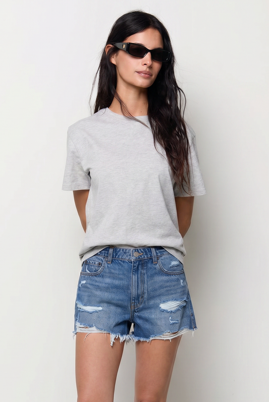 Shorts Denim Tiro alto