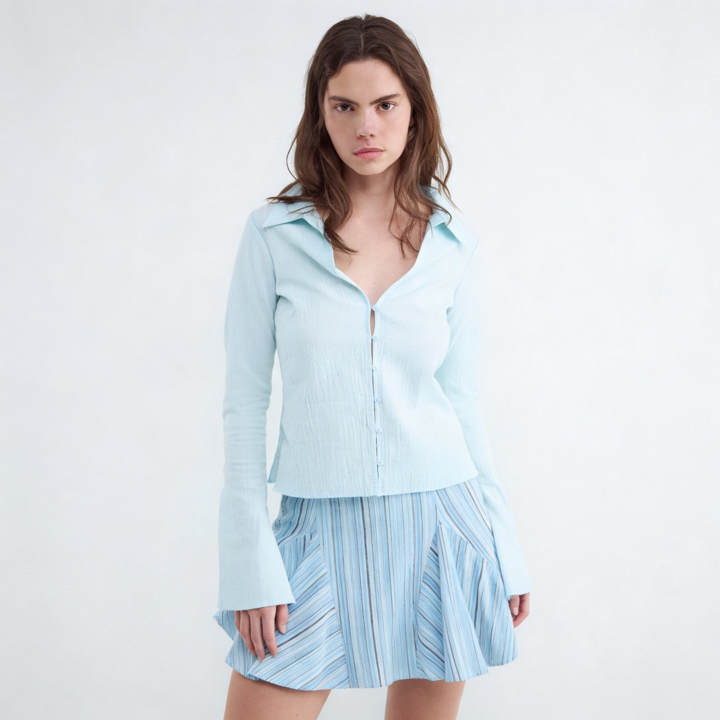 FALDA RAYAS AZUL