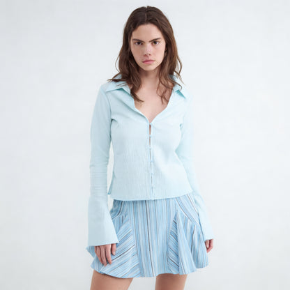 FALDA RAYAS AZUL