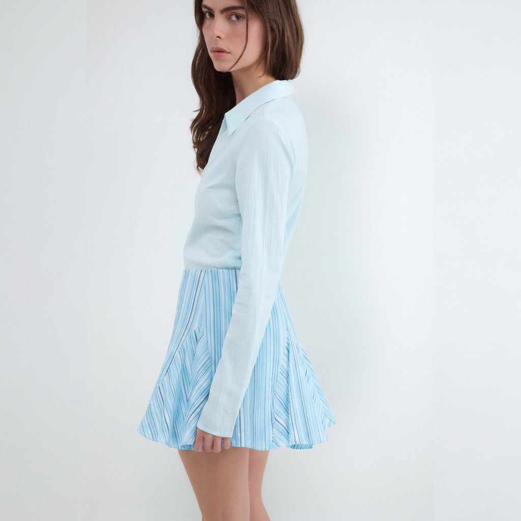 FALDA RAYAS AZUL