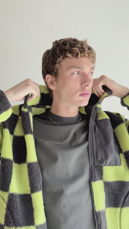 Checkered Sheepskin Jacket